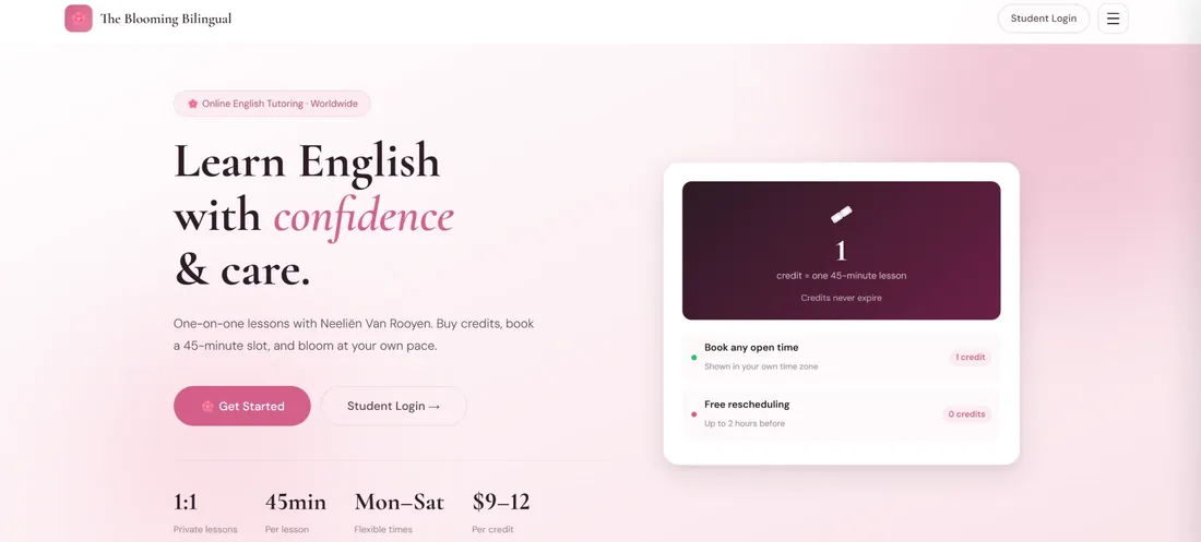 The Blooming Bilingual website